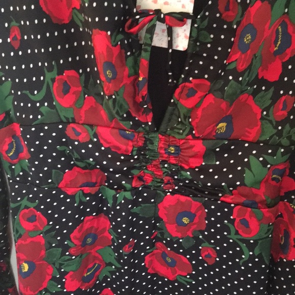 Free People Morning Light Polka Dot Floral Dress - Picture 3 of 9